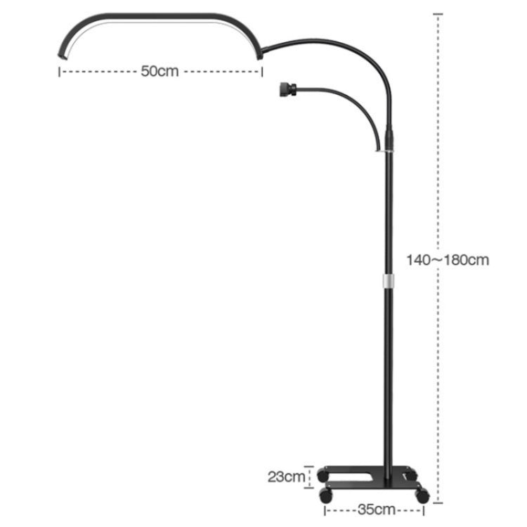 HD-G63X Floor Standing Remote Dimming LED Moon Lamp Manicure Eyelash Beauty Lamp(AU Plug) - Selfie Light by PMC TechLife | Online Shopping South Africa | PMC TechLife | Buy Now Pay Later Mobicred