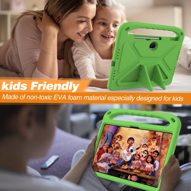 For Honor Pad 9 12.1 Handle EVA Shockproof Tablet Case with Holder(Green) - Honor by PMC TechLife | Online Shopping South Africa | PMC TechLife | Buy Now Pay Later Mobicred