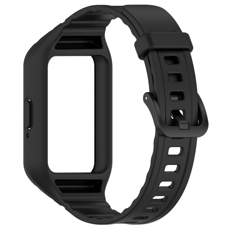 For Samsung Galaxy Fit 3 Integrated TPU Watch Band(Black) - Watch Bands by PMC TechLife | Online Shopping South Africa | PMC TechLife