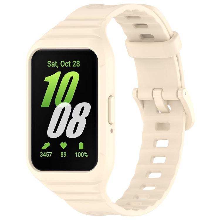 For Samsung Galaxy Fit 3 Integrated TPU Watch Band(Beige) - Watch Bands by PMC TechLife | Online Shopping South Africa | PMC TechLife