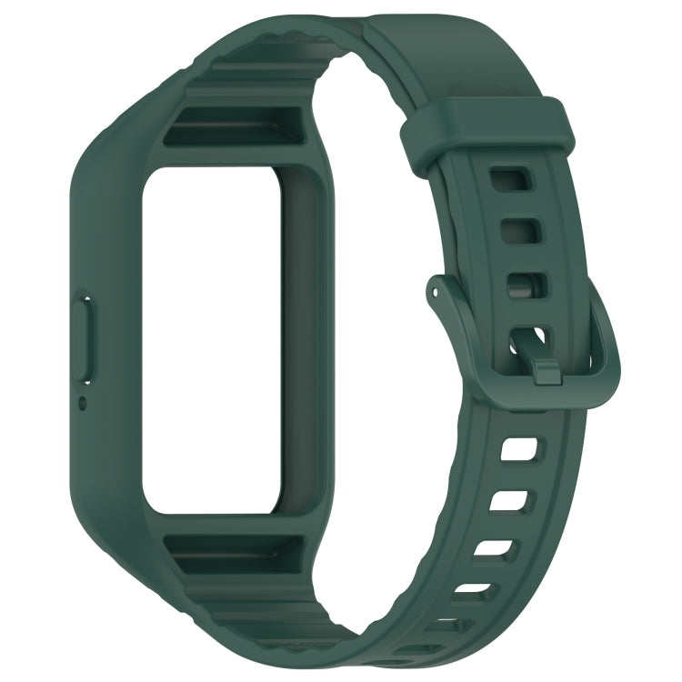 For Samsung Galaxy Fit 3 Integrated TPU Watch Band(Dark Green) - Watch Bands by PMC TechLife | Online Shopping South Africa | PMC TechLife
