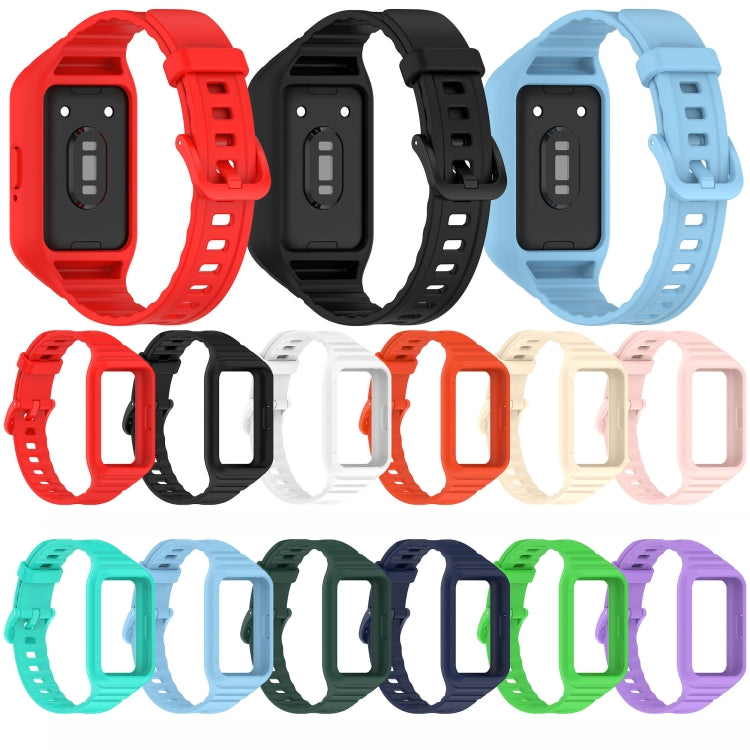 For Samsung Galaxy Fit 3 Integrated TPU Watch Band(Pink) - Watch Bands by PMC TechLife | Online Shopping South Africa | PMC TechLife