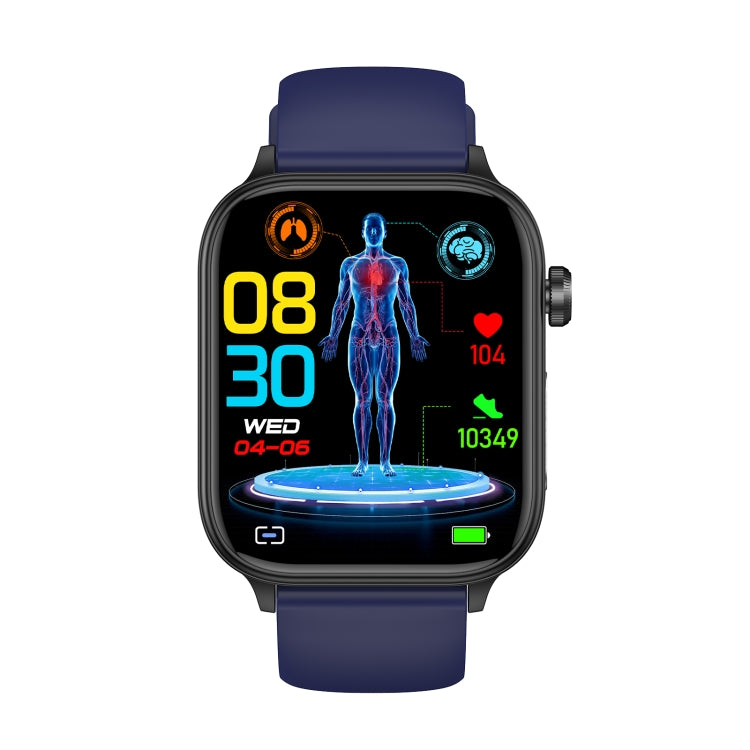 ET570 1.96 inch Color Screen Smart Watch Silicone Strap, Support Bluetooth Call / ECG(Blue) - free shipping - PMC TechLife - Order now!