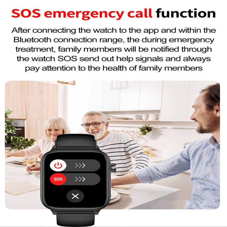 ET570 1.96 inch Color Screen Smart Watch Silicone Strap, Support Bluetooth Call / ECG(Black) - Smart Watches by PMC TechLife | Online Shopping South Africa | PMC TechLife
