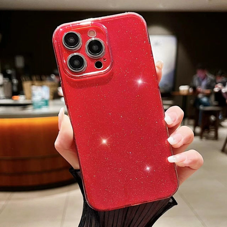 For iPhone 16 Pro Max Jelly Glitter Solid Color TPU Phone Case(Red) - iPhone 16 Pro Max Cases by PMC TechLife | Online Shopping South Africa | PMC TechLife | Buy Now Pay Later Mobicred