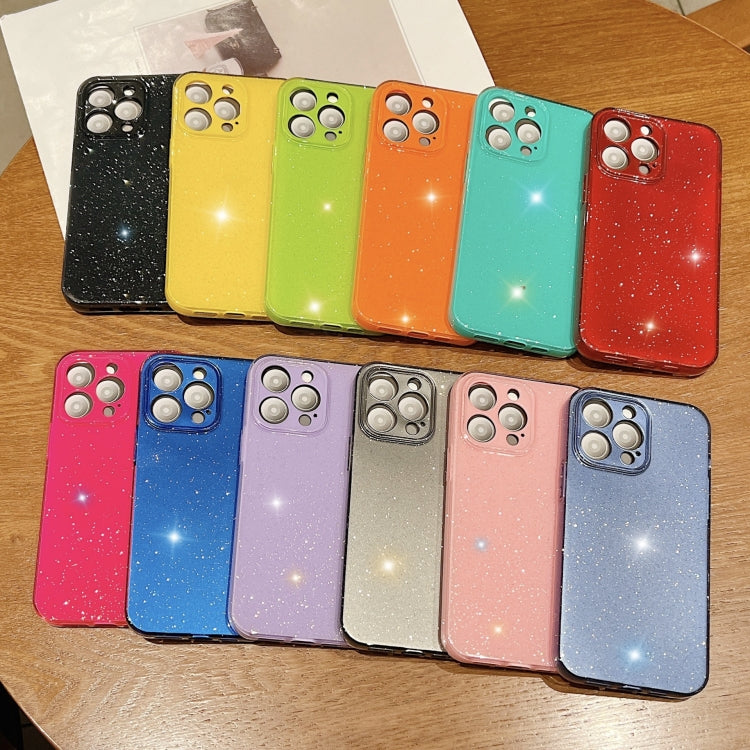 For iPhone 16 Pro Jelly Glitter Solid Color TPU Phone Case(Blue) - iPhone 16 Pro Cases by PMC TechLife | Online Shopping South Africa | PMC TechLife | Buy Now Pay Later Mobicred