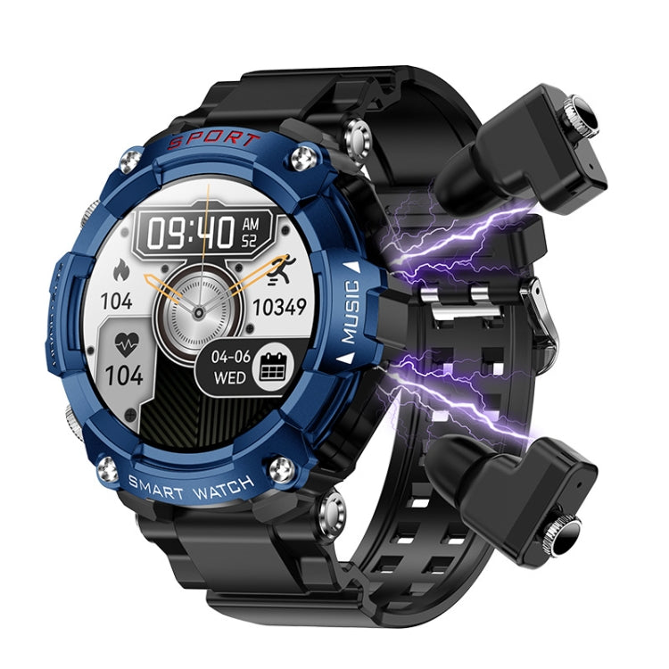 T96 1.52 inch Amoled Screen 2 in 1 Bluetooth Earphone Smart Watch(Blue) - Smart Watches by PMC TechLife | Online Shopping South Africa | PMC TechLife