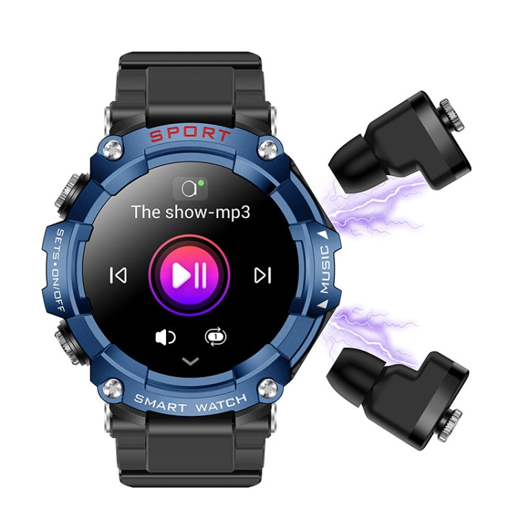 T96 1.52 inch Amoled Screen 2 in 1 Bluetooth Earphone Smart Watch(Blue) - Smart Watches by PMC TechLife | Online Shopping South Africa | PMC TechLife