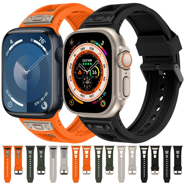 For Apple Watch Series 3 42mm Breathable Stainless Steel Mesh TPU Watch Band(Black Black) - free shipping - PMC TechLife - Order now!