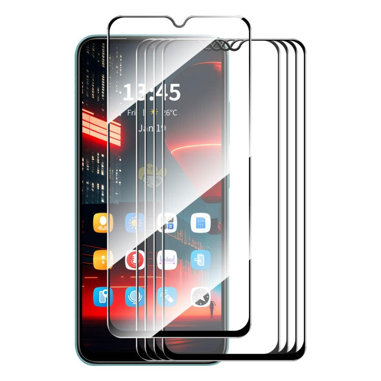For Tecno Spark 10C 5pcs ENKAY Full Glue High Aluminum-silicon Tempered Glass Film - Tecno Tempered Glass by ENKAY | Online Shopping South Africa | PMC TechLife | Buy Now Pay Later Mobicred