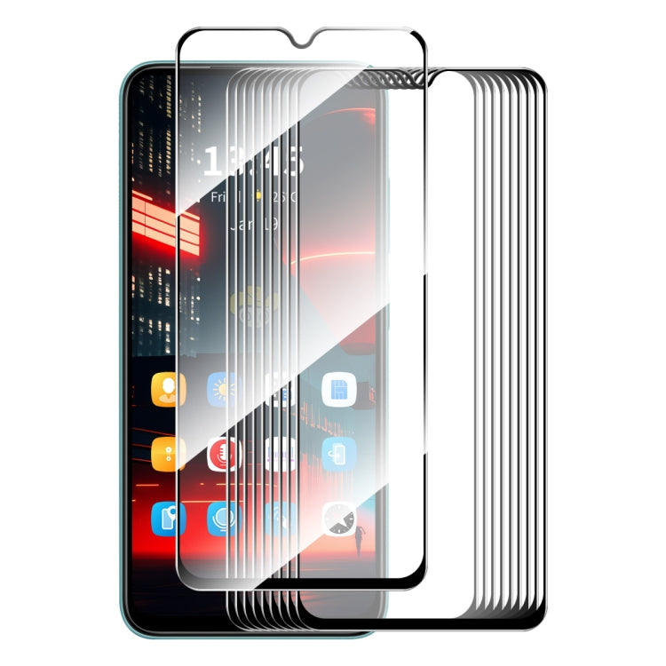 For Tecno Spark 10C 10pcs ENKAY Full Glue High Aluminum-silicon Tempered Glass Film - Tecno Tempered Glass by ENKAY | Online Shopping South Africa | PMC TechLife | Buy Now Pay Later Mobicred