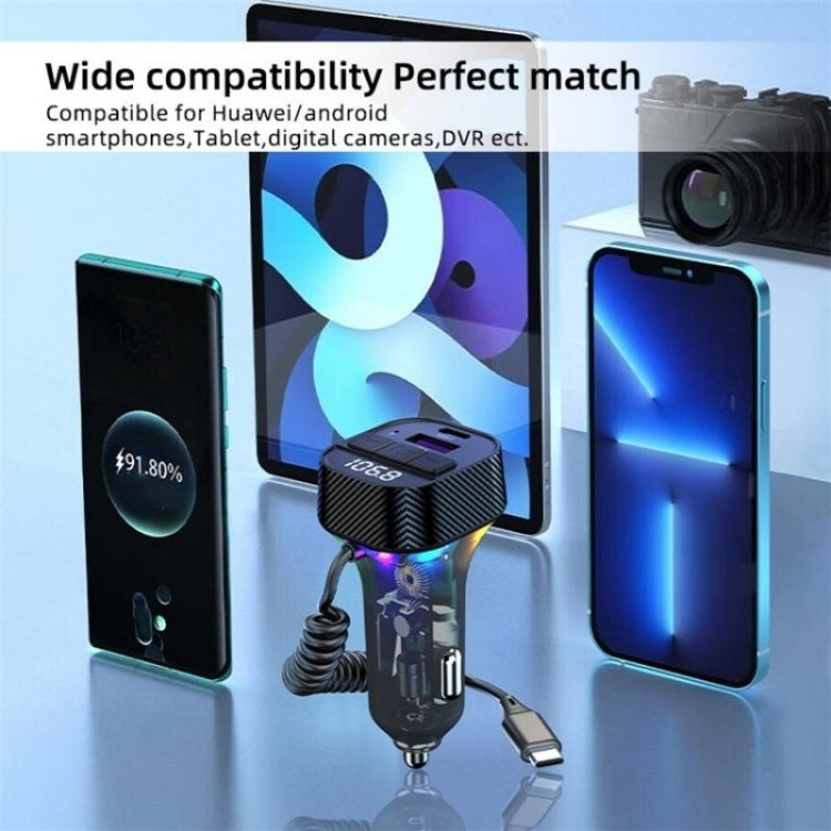 C53 Fast Charging Car Charger Car Bluetooth Receiver FM Transmitter MP3 Player - Car Charger by PMC TechLife | Online Shopping South Africa | PMC TechLife | Buy Now Pay Later Mobicred