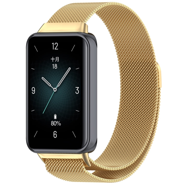 For Honor Band 9 Milan Magnetic Steel Mesh Watch Band(Gold) - Watch Bands by PMC TechLife | Online Shopping South Africa | PMC TechLife