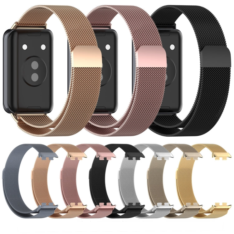 For Honor Band 9 Milan Magnetic Steel Mesh Watch Band(Gold) - Watch Bands by PMC TechLife | Online Shopping South Africa | PMC TechLife