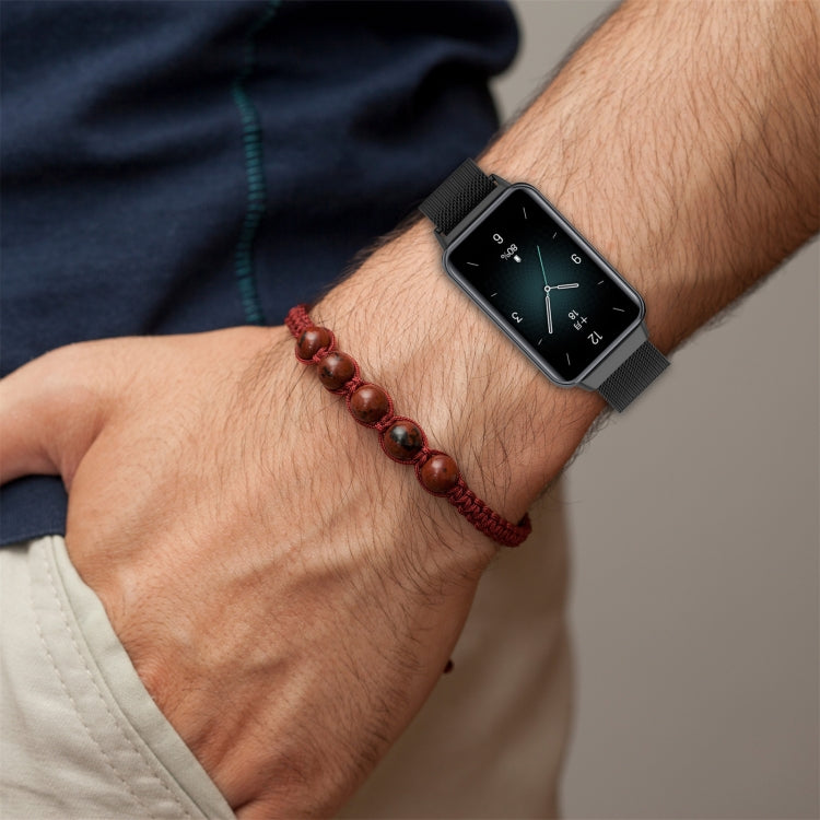 For Honor Band 9 Milan Magnetic Steel Mesh Watch Band(Gray) - Watch Bands by PMC TechLife | Online Shopping South Africa | PMC TechLife