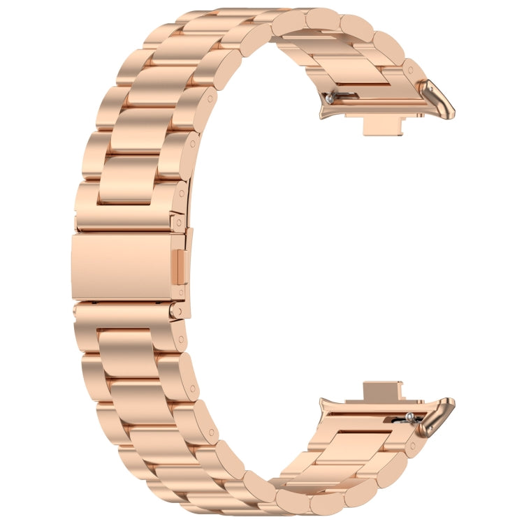 For Redmi Watch 4 / Watch 5 Three Bead Stainless Steel Metal Watch Band(Rose Gold) - free shipping - PMC TechLife - Order now!