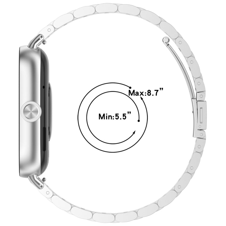 For Redmi Watch 4 / Watch 5 Three Bead Stainless Steel Metal Watch Band(Black) - free shipping - PMC TechLife - Order now!