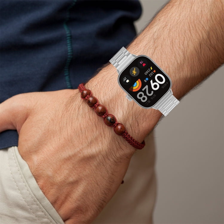 For Redmi Watch 4 / Watch 5 Three Bead Stainless Steel Metal Watch Band(Black) - free shipping - PMC TechLife - Order now!