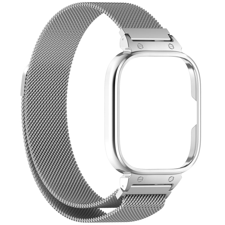For CMF Watch Pro D395 Metal Frame + Milanese Integrated Magnetic Watch Band(Silver) - Watch Bands by PMC TechLife | Online Shopping South Africa | PMC TechLife