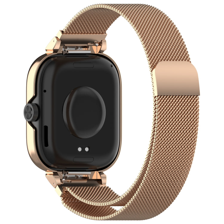 For CMF Watch Pro D395 Metal Frame + Milanese Integrated Magnetic Watch Band(Rose Gold) - Watch Bands by PMC TechLife | Online Shopping South Africa | PMC TechLife