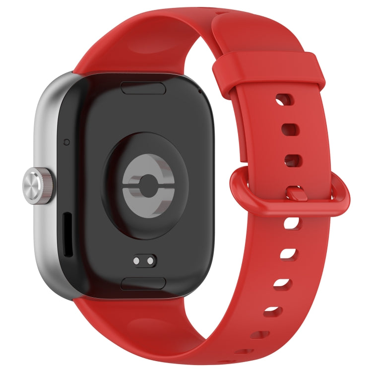 For Redmi Watch 4 / Watch 5 Solid Color Colorful Buckle Silicone Watch Band(Red) - Watch Bands by PMC TechLife | Online Shopping South Africa | PMC TechLife | Buy Now Pay Later Mobicred
