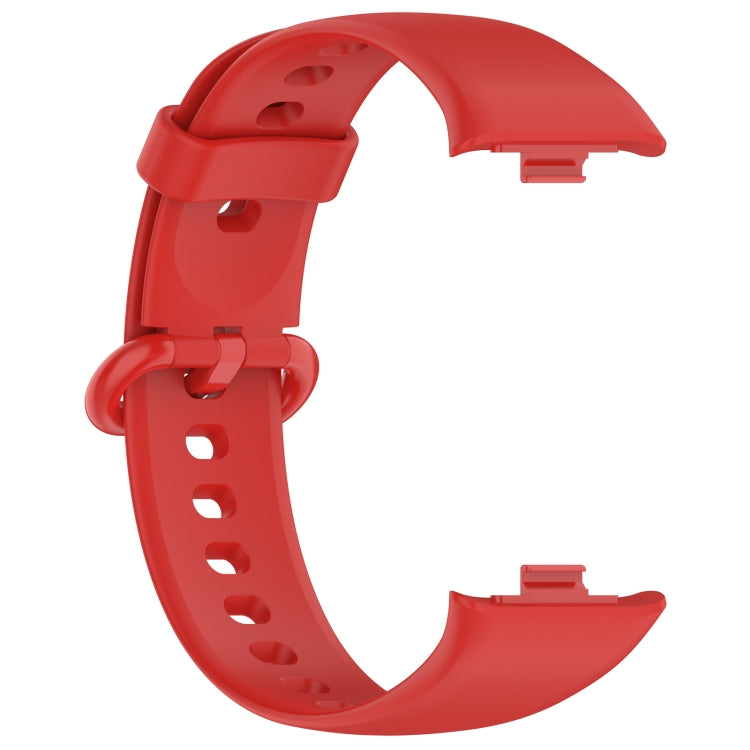 For Redmi Watch 4 / Watch 5 Solid Color Colorful Buckle Silicone Watch Band(Red) - Watch Bands by PMC TechLife | Online Shopping South Africa | PMC TechLife | Buy Now Pay Later Mobicred