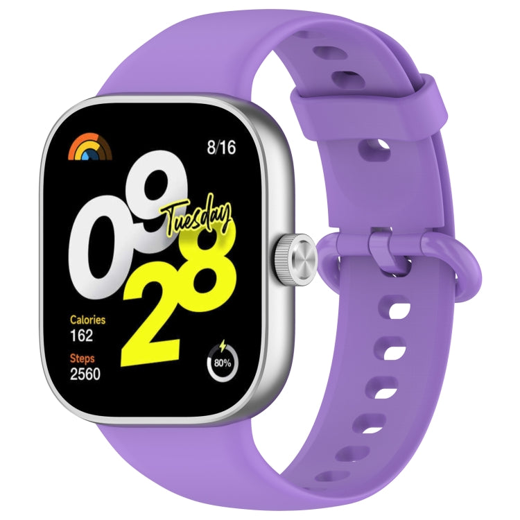 For Xiaomi Smart Band 9 Pro / 8 Pro Solid Color Colorful Buckle Silicone Watch Band(Purple) - free shipping - PMC TechLife - Order now!