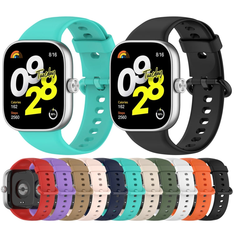 For Redmi Watch 4 Solid Color Colorful Buckle Silicone Watch Band(Orange) - Watch Bands by PMC TechLife | Online Shopping South Africa | PMC TechLife