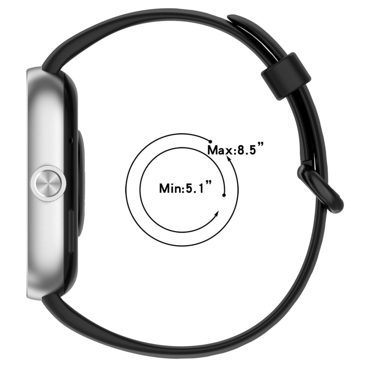 For Redmi Watch 4 Solid Color Colorful Buckle Silicone Watch Band(Black) - Watch Bands by PMC TechLife | Online Shopping South Africa | PMC TechLife