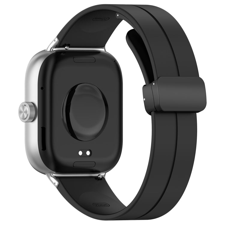 For Redmi Watch 4 / Watch 5 Groove Folding Magnetic Buckle Silicone Watch Band(Black) - free shipping - PMC TechLife - Order now!