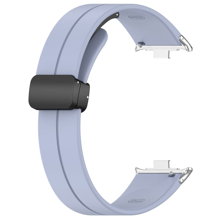 For Redmi Watch 4 Groove Folding Magnetic Buckle Silicone Watch Band(Light Blue) - Watch Bands by PMC TechLife | Online Shopping South Africa | PMC TechLife