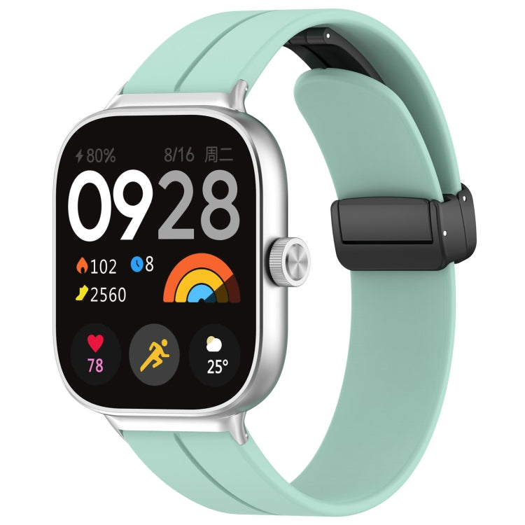 For Xiaomi Smart Band 9 Pro / 8 Pro Groove Folding Magnetic Buckle Silicone Watch Band(Teal) - free shipping - PMC TechLife - Order now!