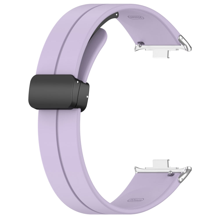 For Xiaomi Smart Band 9 Pro / 8 Pro Groove Folding Magnetic Buckle Silicone Watch Band(Purple) - free shipping - PMC TechLife - Order now!