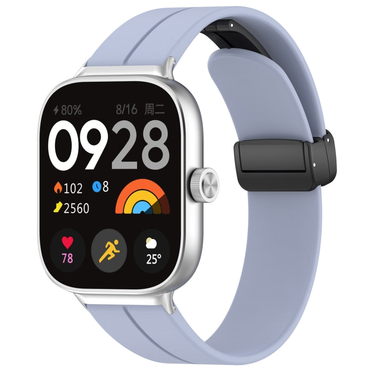 For Xiaomi Smart Band 9 Pro / 8 Pro Groove Folding Magnetic Buckle Silicone Watch Band(Light Blue) - free shipping - PMC TechLife - Order now!