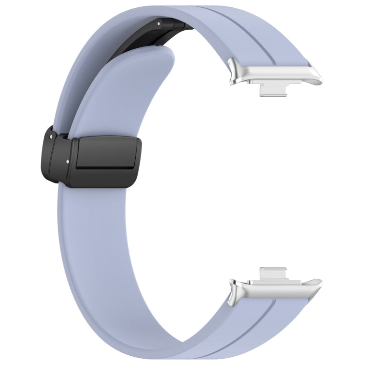 For Xiaomi Smart Band 9 Pro / 8 Pro Groove Folding Magnetic Buckle Silicone Watch Band(Light Blue) - free shipping - PMC TechLife - Order now!