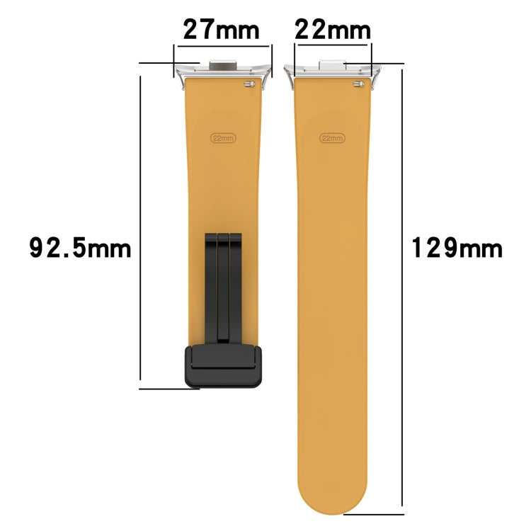 For Redmi Watch 4 Groove Folding Magnetic Buckle Silicone Watch Band(Dark Gray) - Watch Bands by PMC TechLife | Online Shopping South Africa | PMC TechLife