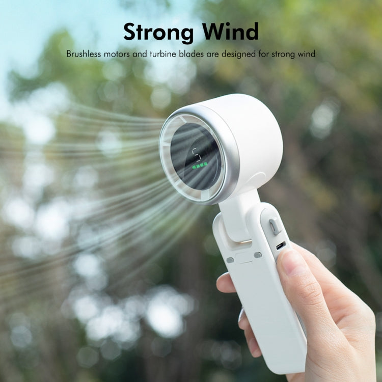 ENKAY Hat-Prince 3600mAh Battery Max 8H Cooling times Foldable Neck Turbo Fan with Digital Display(Light Green) - Electric Fans by ENKAY | Online Shopping South Africa | PMC TechLife | Buy Now Pay Later Mobicred