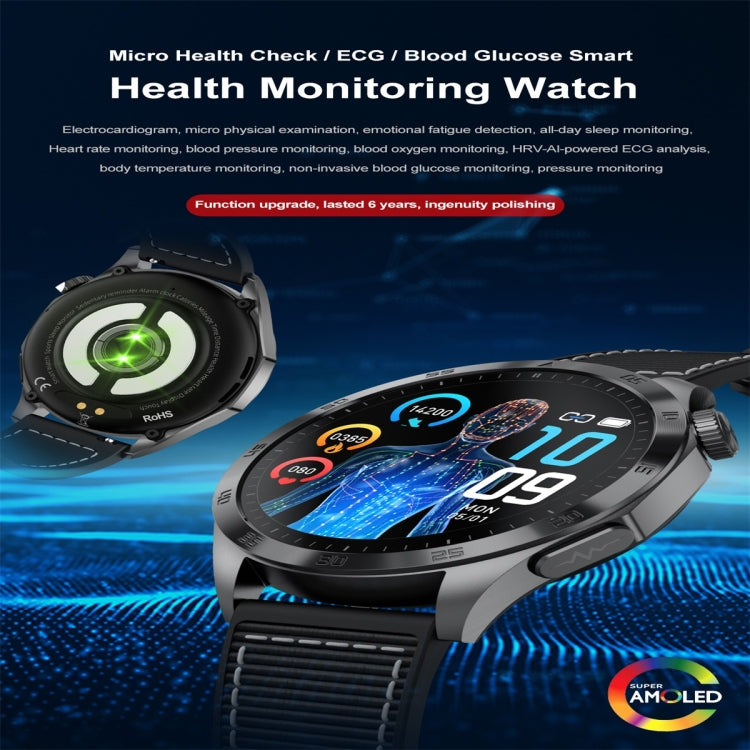 ET485 1.43 inch Color Screen Smart Watch Silicone Strap, Support Bluetooth Call / Micro-physical Examination(Silver) - free shipping - PMC TechLife - Order now!