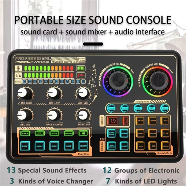 SK600 Multifunctional Live Sound Card Professional Audio Mixer - Live Sound Effects Processors by PMC TechLife | Online Shopping South Africa | PMC TechLife | Buy Now Pay Later Mobicred