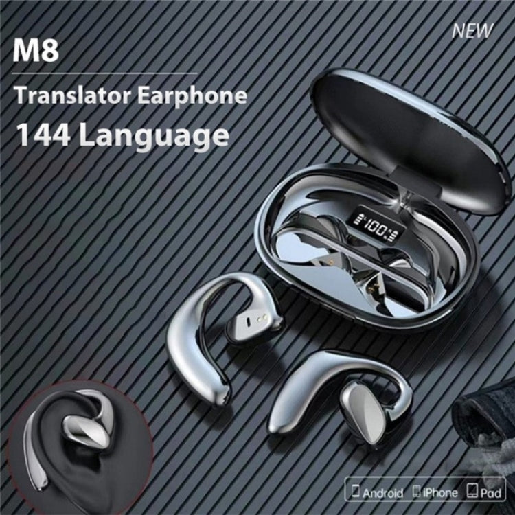 M8 Noise Reduction Smart Voice Translator TWS Bluetooth Headset 144 Languages Translation Earphones(Black) -  by PMC TechLife | Online Shopping South Africa | PMC TechLife | Buy Now Pay Later Mobicred