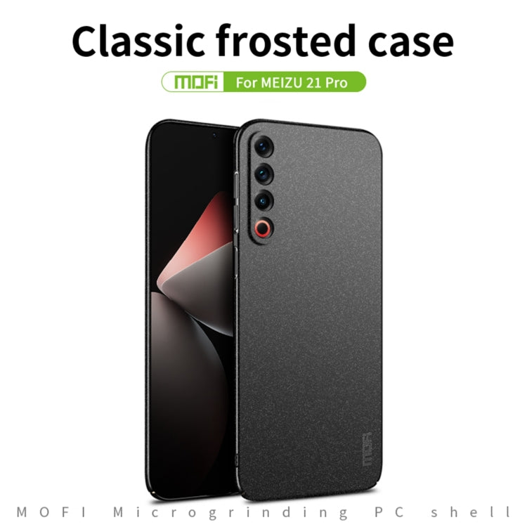 For Meizu 21 Pro MOFI Fandun Series Frosted PC Ultra-thin All-inclusive Phone Case(Blue) - More Brand by MOFI | Online Shopping South Africa | PMC Jewellery | Buy Now Pay Later Mobicred
