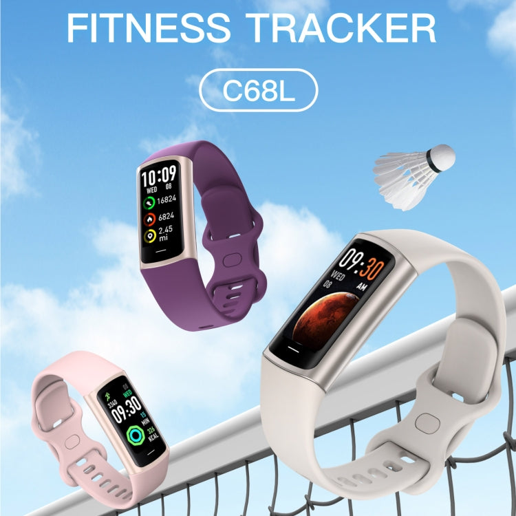 C68L IP67 Waterproof Smart Bracelet Sport Fitness Tracker(White) - free shipping - PMC TechLife - Order now!