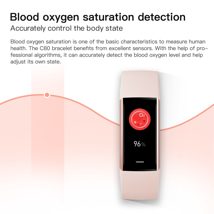 C80 IP67 Waterproof Smart Bracelet Sport Fitness Tracker(White) - free shipping - PMC TechLife - Order now!