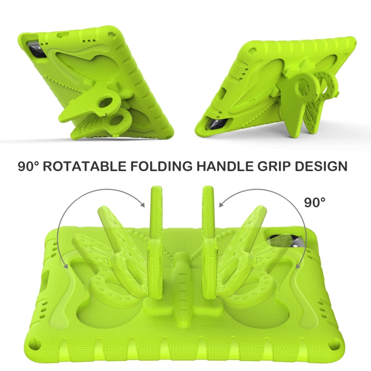 For iPad Air 11 2025 / 2024 Butterfly Bracket EVA Shockproof Tablet Case(Grass Green) - iPad Air 11 2025 / 2024 Cases by PMC TechLife | Online Shopping South Africa | PMC TechLife | Buy Now Pay Later Mobicred