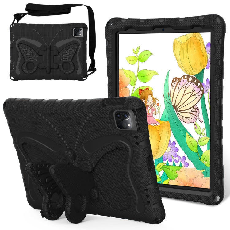 For iPad Pro 11 2024 Butterfly Bracket EVA Shockproof Tablet Case(Black) - free shipping - PMC TechLife - Order now!