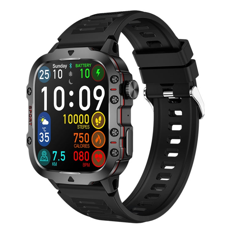 QX11 1.96 inch Color Screen Smart Watch Silicone Strap Support Bluetooth Call(Black) - Smart Watches by PMC TechLife | Online Shopping South Africa | PMC TechLife