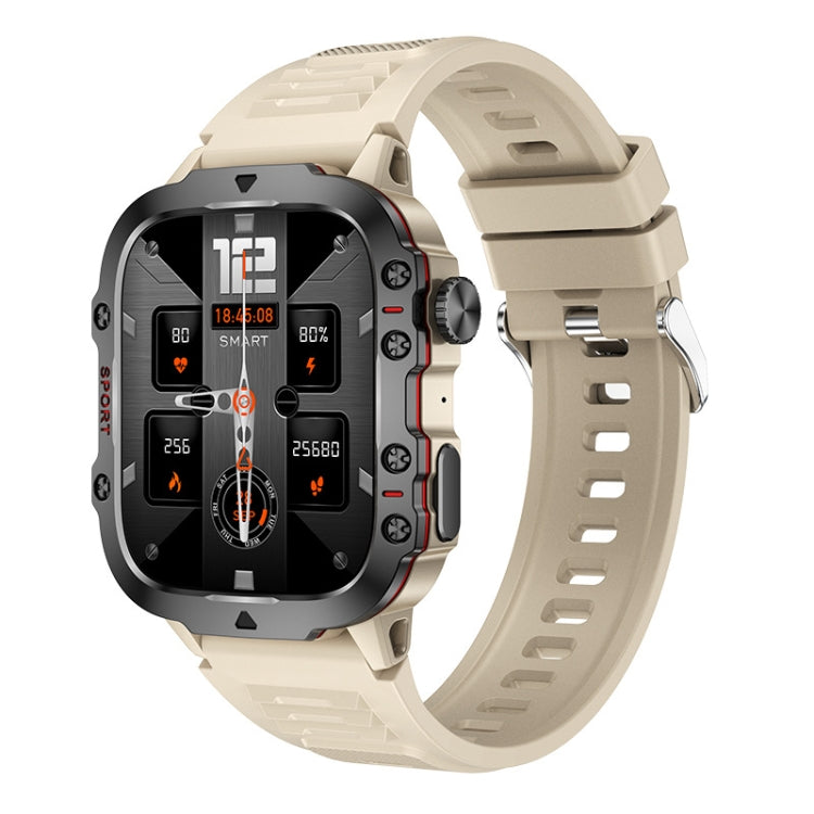QX11 1.96 inch Color Screen Smart Watch Silicone Strap Support Bluetooth Call(Khaki) - Smart Watches by PMC TechLife | Online Shopping South Africa | PMC TechLife