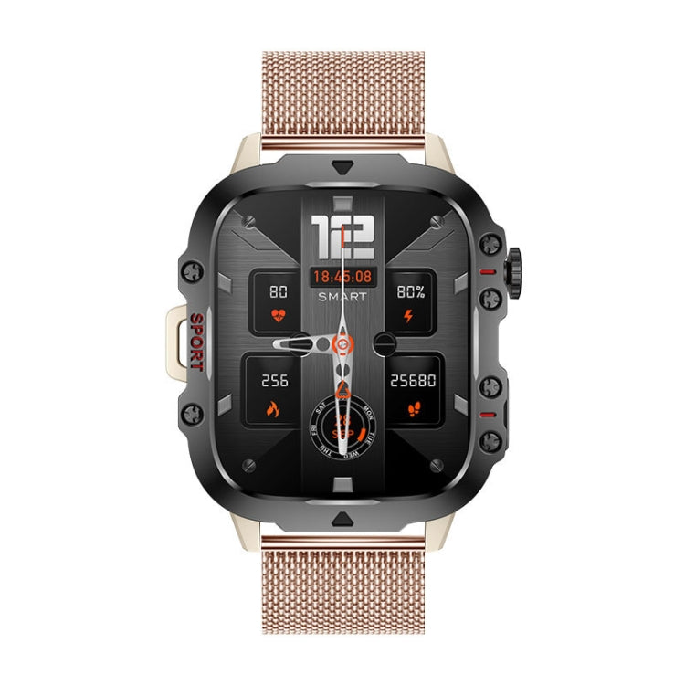 QX11 1.96 inch Color Screen Smart Watch Milan Steel Strap Support Bluetooth Call(Gold) - Smart Watches by PMC TechLife | Online Shopping South Africa | PMC TechLife