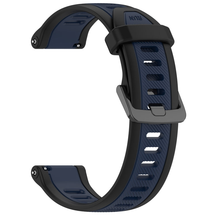 For Amazfit GTR 2 22mm Two-Color Textured Silicone Watch Band(Midnight Blue+Black) - Watch Bands by PMC TechLife | Online Shopping South Africa | PMC TechLife