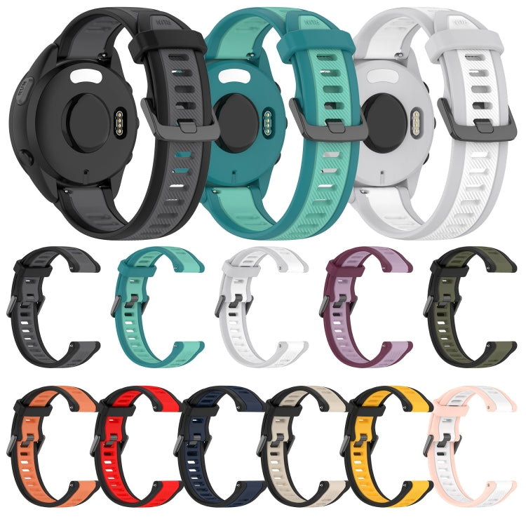 For Amazfit GTR 3 Pro 22mm Two-Color Textured Silicone Watch Band(Water Duck) - Watch Bands by PMC TechLife | Online Shopping South Africa | PMC TechLife